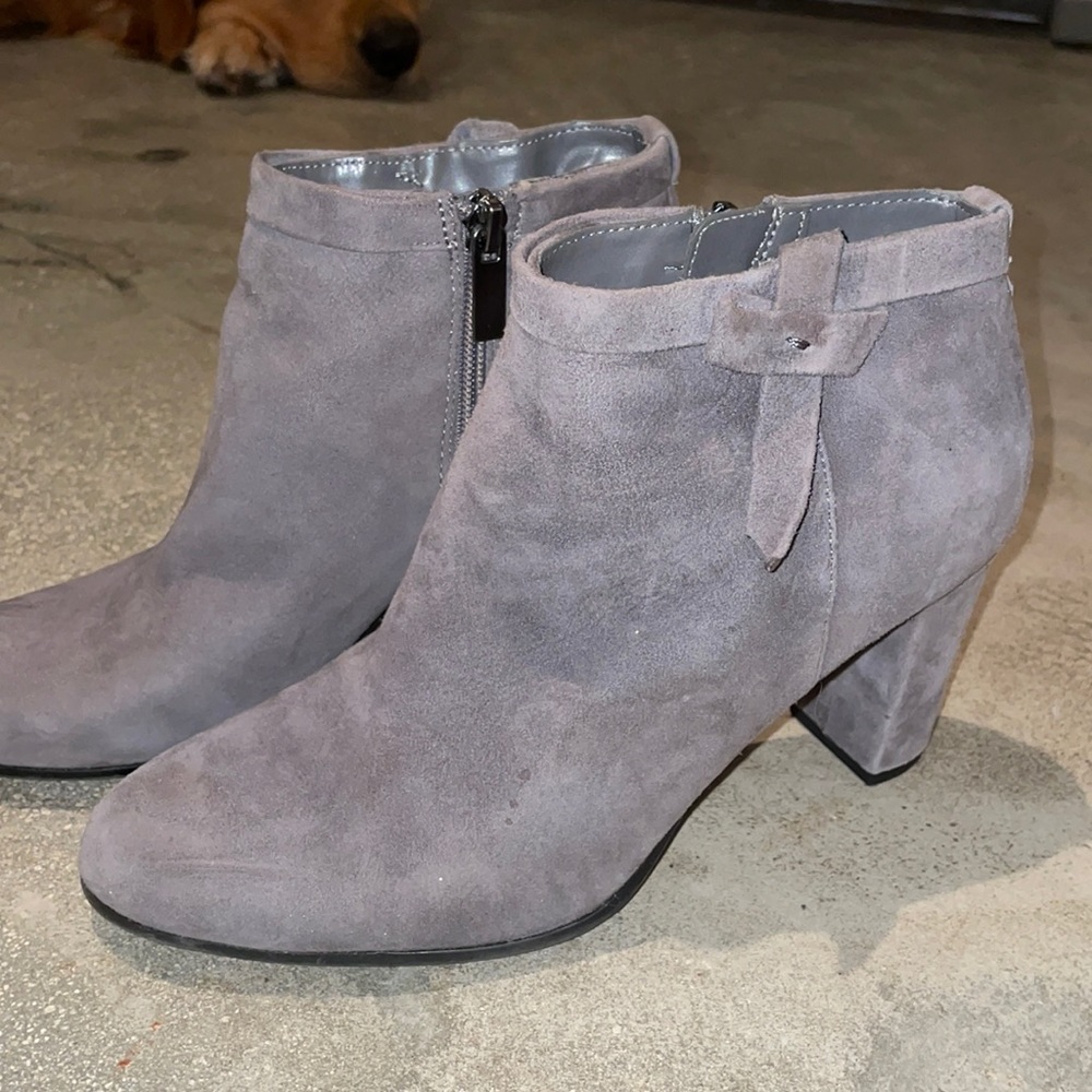 Bandolino Grey Heel Booties